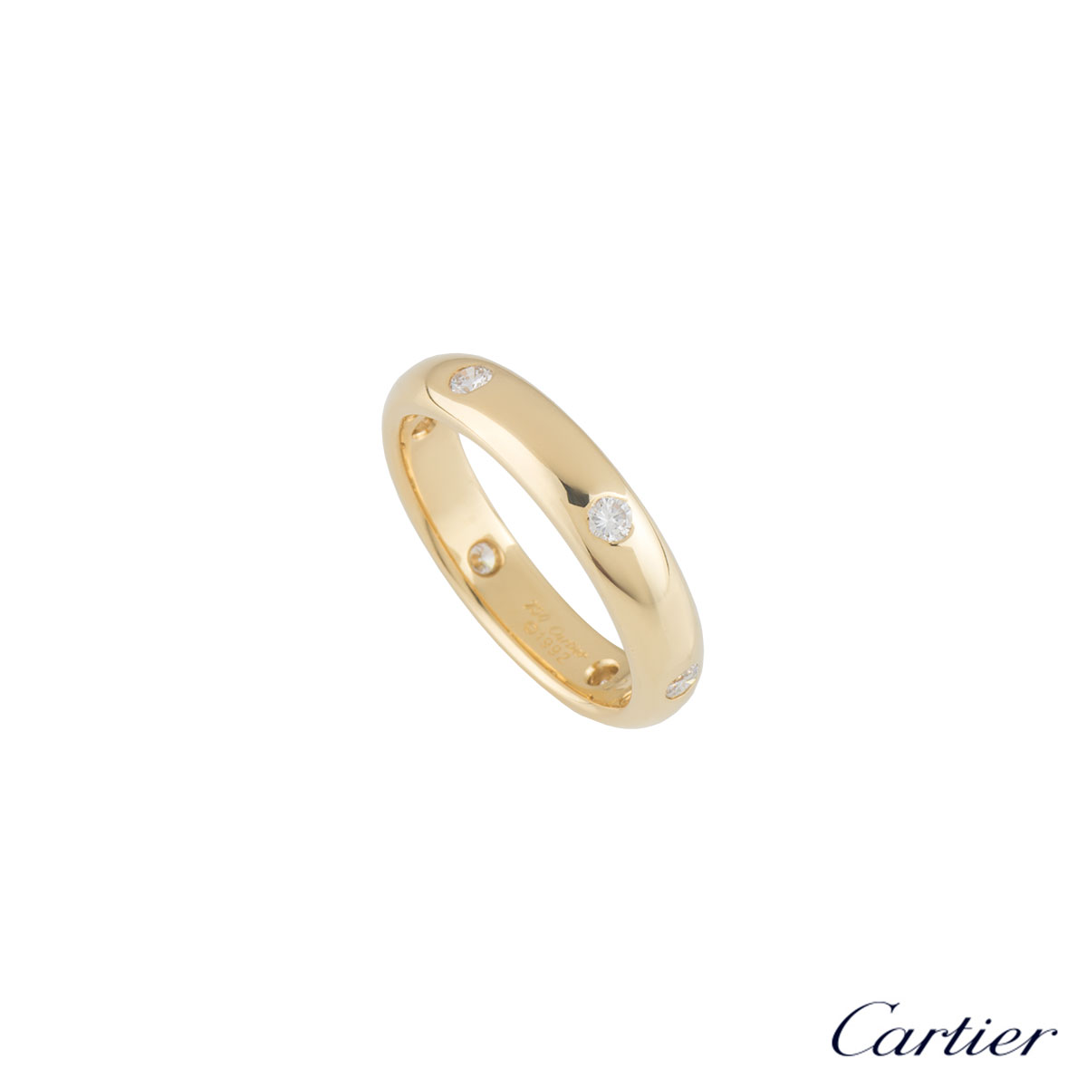 cartier gold diamond band